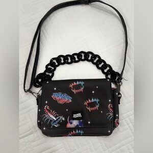 Broken Promises Black Graphic Crossbody Bag